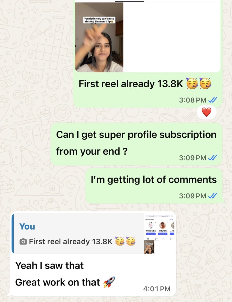 Client testimonial message 6