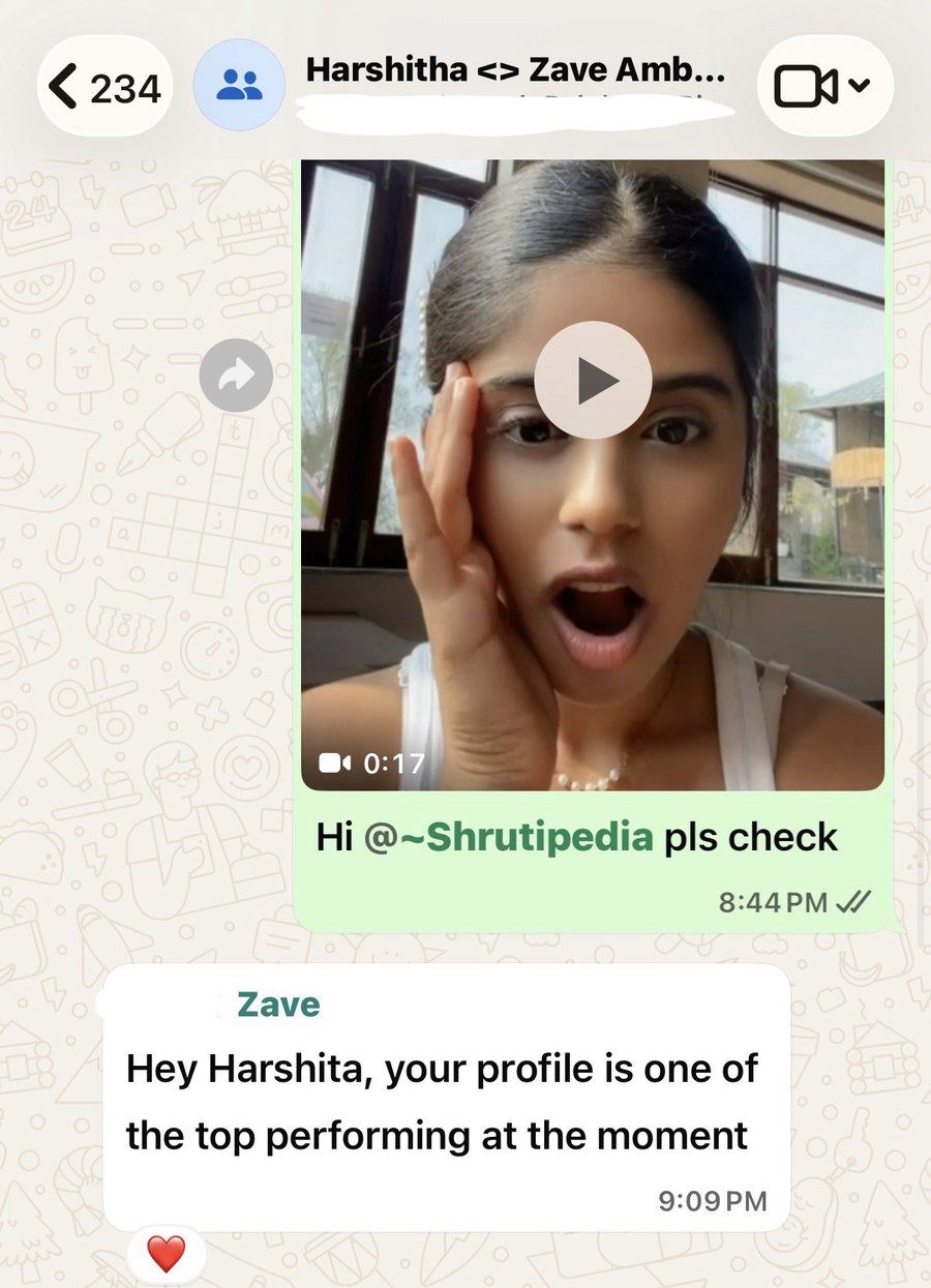 Client testimonial message 9
