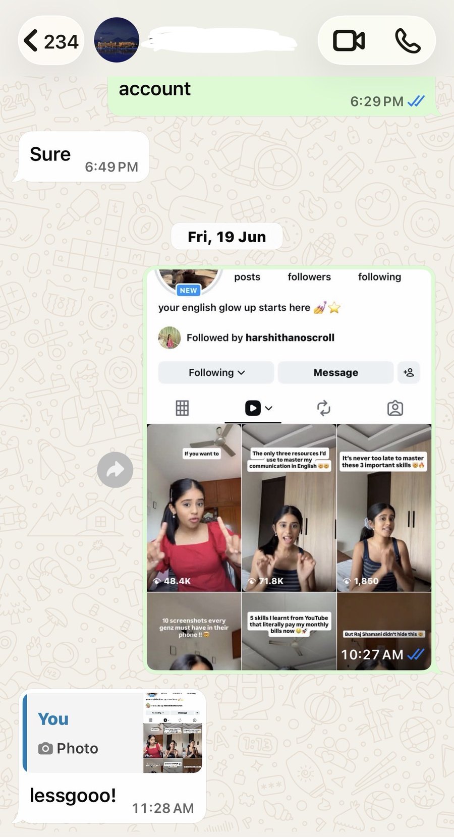 Client testimonial message 5