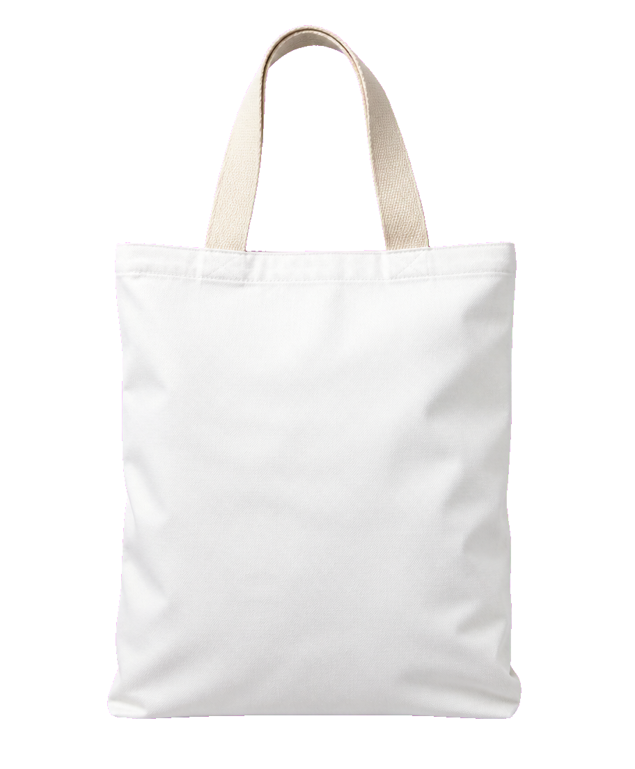 Canvas tote bag holding Harshitha's creator skills
